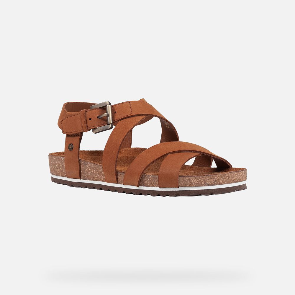 Geox Sandals Brown Spensierata - Geox Womens Shoes - NQCFYT263